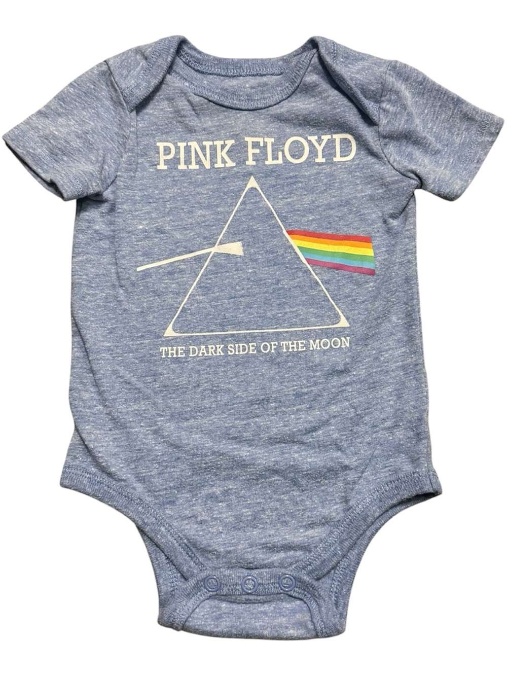 Pink Floyd Baby Bodysuit 3-6M Light Blue Dark Side of the Moon
